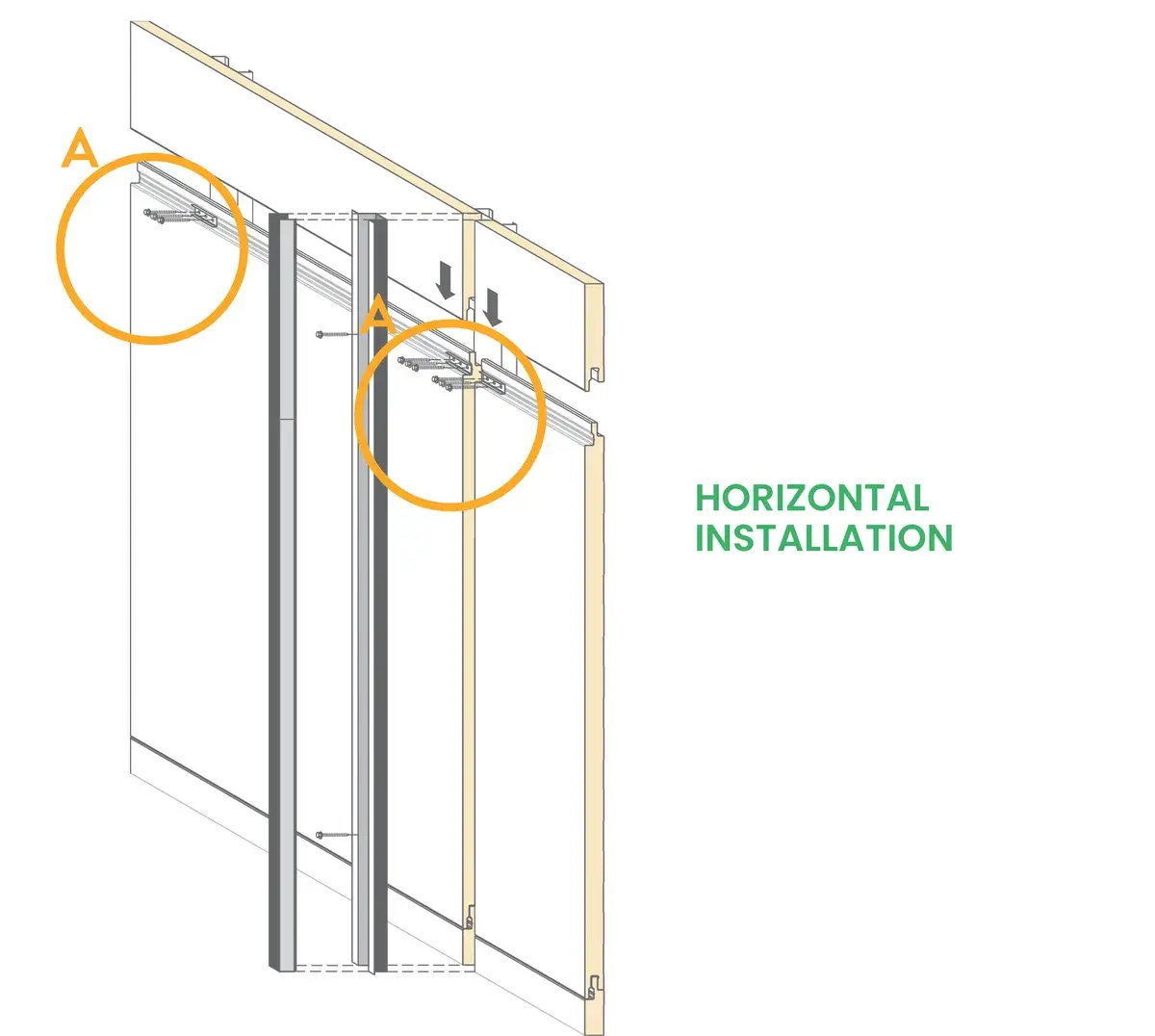 Archiwall panel horizontal cross section schematic