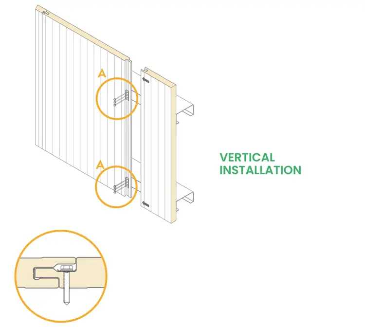 Archiwall panel vertical cross section schematic